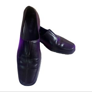 Ecco Womans Brown Leather Loafers Size 42 womens 11/11.5 Shoes